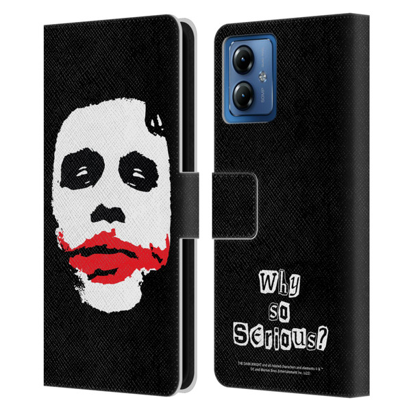 The Dark Knight Character Art Joker Face Leather Book Wallet Case Cover For Motorola Moto G14