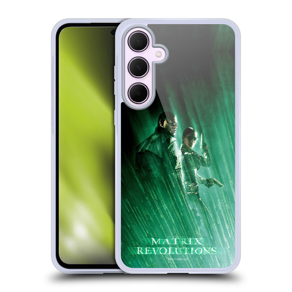 The Matrix Revolutions Key Art Morpheus Trinity Soft Gel Case for Samsung Galaxy A35 5G