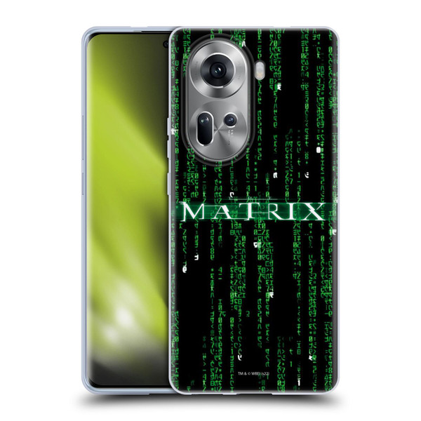 The Matrix Key Art Codes Soft Gel Case for OPPO Reno11