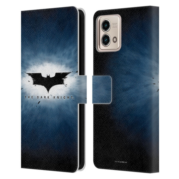 The Dark Knight Graphics Logo Leather Book Wallet Case Cover For Motorola Moto G Stylus 5G 2023
