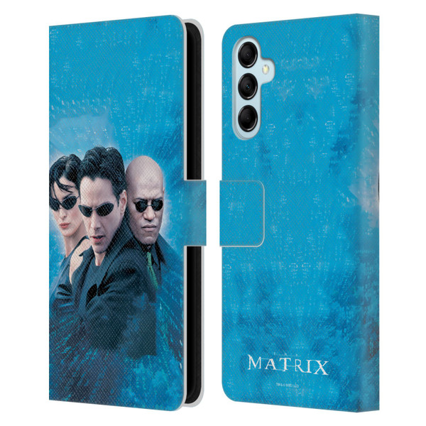 The Matrix Key Art Group 3 Leather Book Wallet Case Cover For Samsung Galaxy M14 5G