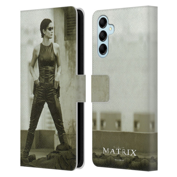 The Matrix Key Art Trinity Leather Book Wallet Case Cover For Samsung Galaxy M14 5G