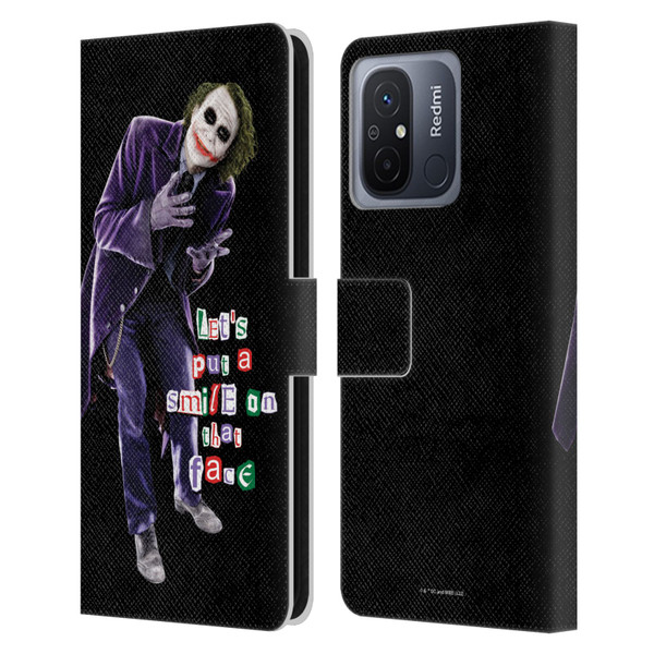 The Dark Knight Graphics Joker Put A Smile Leather Book Wallet Case Cover For Xiaomi Redmi 12C