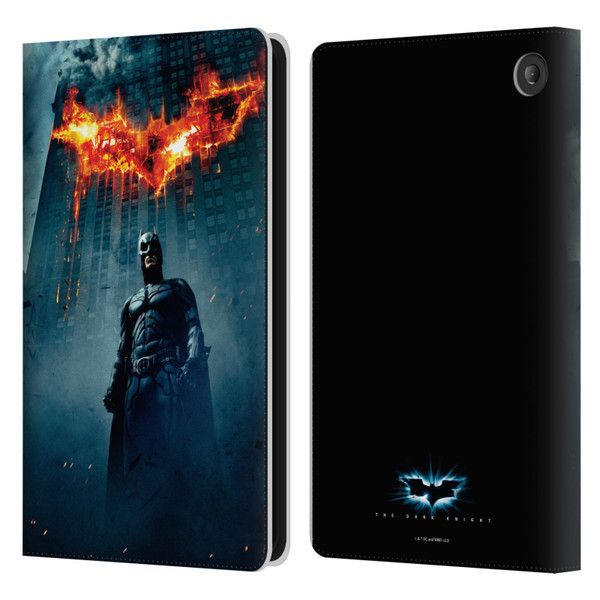 The Dark Knight Key Art Batman Poster Leather Book Wallet Case Cover For Amazon Fire 7 2022