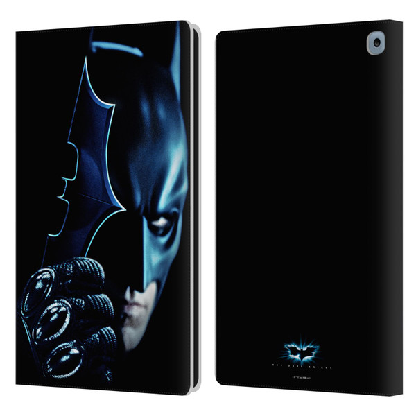 The Dark Knight Key Art Batman Batarang Leather Book Wallet Case Cover For Amazon Fire HD 10 / Plus 2021