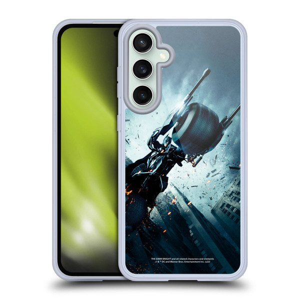 The Dark Knight Key Art Batman Batpod Soft Gel Case for Samsung Galaxy S23 FE 5G