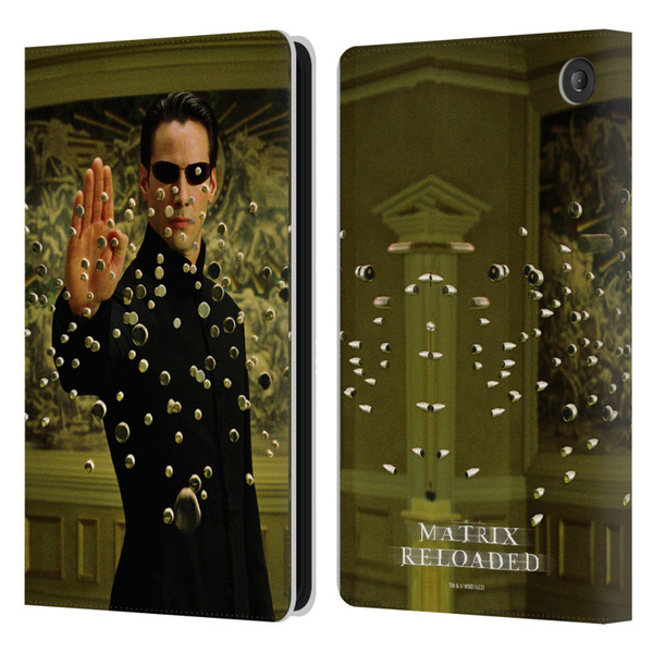 The Matrix Reloaded Key Art Neo 3 Leather Book Wallet Case Cover For Amazon Fire 7 2022