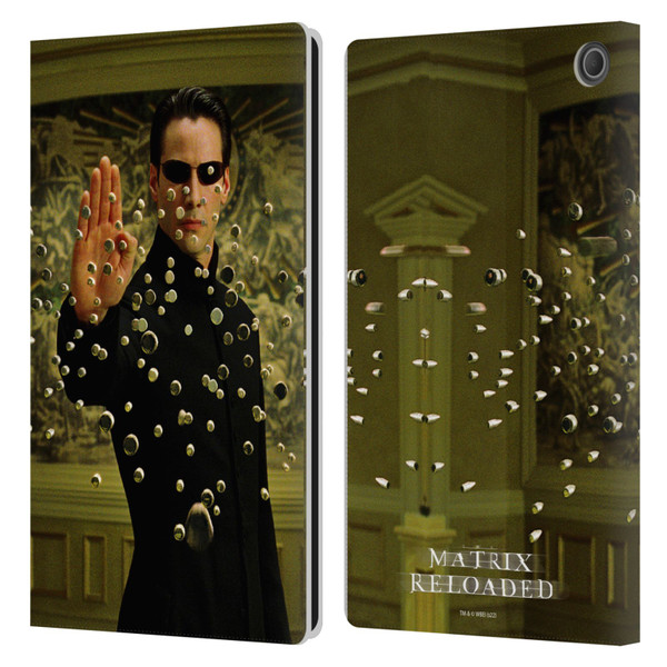 The Matrix Reloaded Key Art Neo 3 Leather Book Wallet Case Cover For Amazon Fire Max 11 2023