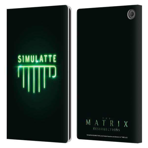 The Matrix Resurrections Key Art Simulatte Leather Book Wallet Case Cover For Amazon Fire Max 11 2023
