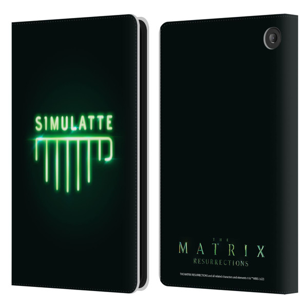 The Matrix Resurrections Key Art Simulatte Leather Book Wallet Case Cover For Amazon Fire 7 2022