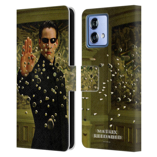 The Matrix Reloaded Key Art Neo 3 Leather Book Wallet Case Cover For Motorola Moto G84 5G