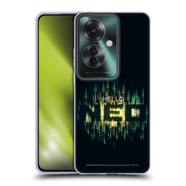 The Matrix Resurrections Key Art Hello Neo Soft Gel Case for OPPO Reno11 F 5G / F25 Pro 5G