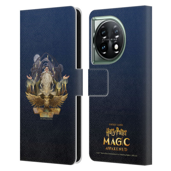 Harry Potter: Magic Awakened Characters Dumbledore Leather Book Wallet Case Cover For OnePlus 11 5G