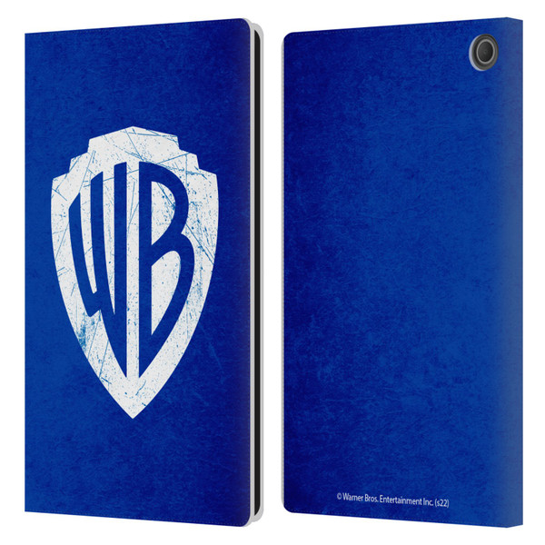 Warner Bros. Shield Logo Distressed Leather Book Wallet Case Cover For Amazon Fire Max 11 2023