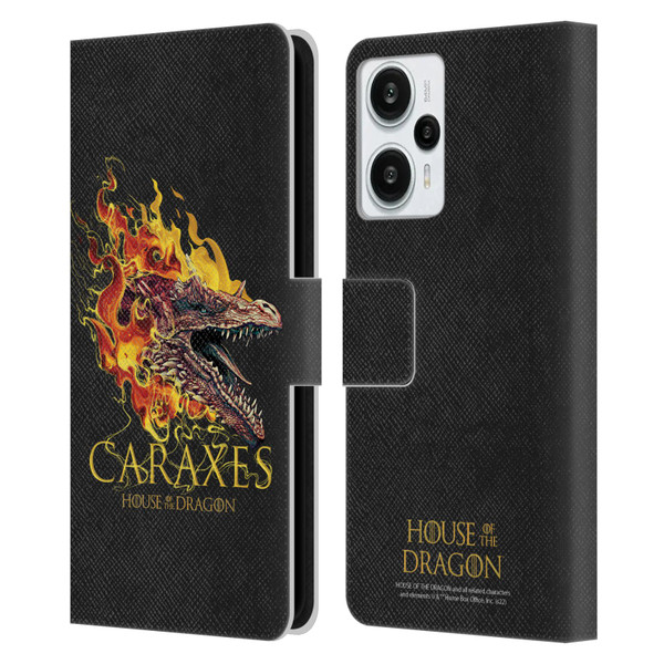 House Of The Dragon: Television Series Art Caraxes Leather Book Wallet Case Cover For Xiaomi Redmi Note 12T