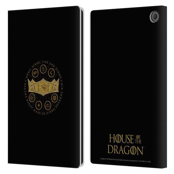 House Of The Dragon: Television Series Graphics Crown Leather Book Wallet Case Cover For Amazon Fire Max 11 2023