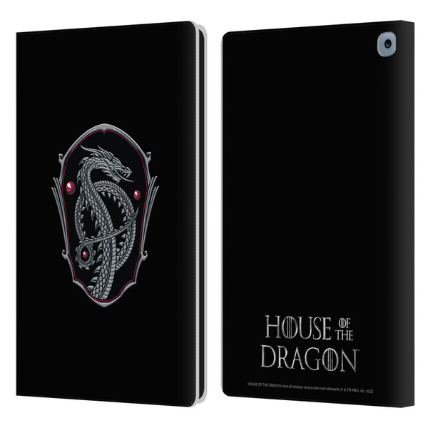 House Of The Dragon: Television Series Graphics Dragon Badge Leather Book Wallet Case Cover For Amazon Fire HD 10 / Plus 2021