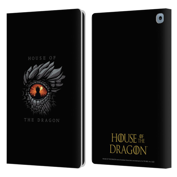 House Of The Dragon: Television Series Graphics Dragon Eye Leather Book Wallet Case Cover For Amazon Fire HD 10 / Plus 2021