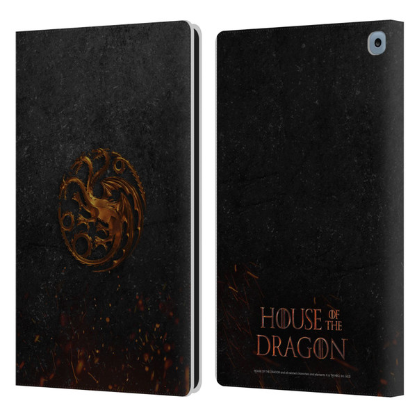 House Of The Dragon: Television Series Graphics Targaryen Emblem Leather Book Wallet Case Cover For Amazon Fire HD 10 / Plus 2021