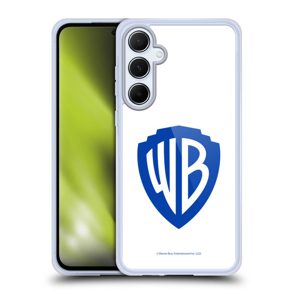 Warner Bros. Shield Logo White Soft Gel Case for Samsung Galaxy A55 5G