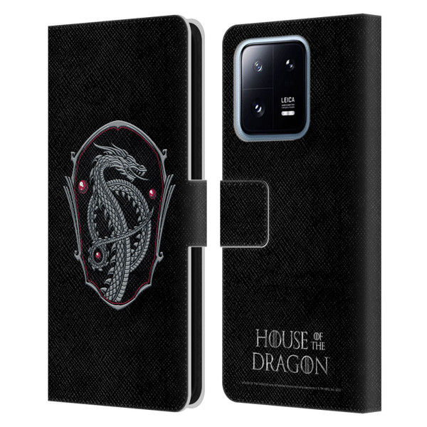 House Of The Dragon: Television Series Graphics Dragon Badge Leather Book Wallet Case Cover For Xiaomi 13 Pro 5G