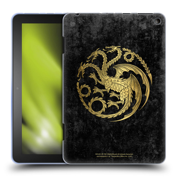 House Of The Dragon: Television Series Season 2 Graphics Gold Targaryen Logo Soft Gel Case for Amazon Fire HD 8/Fire HD 8 Plus 2020
