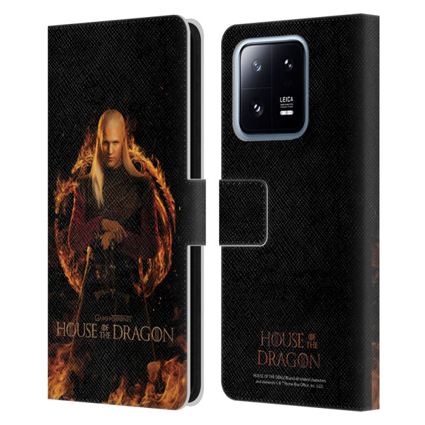 House Of The Dragon: Television Series Key Art Daemon Leather Book Wallet Case Cover For Xiaomi 13 Pro 5G