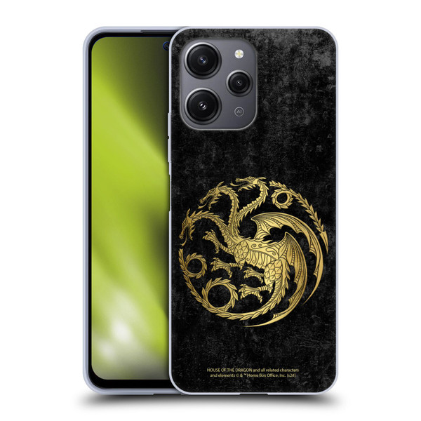 House Of The Dragon: Television Series Season 2 Graphics Gold Targaryen Logo Soft Gel Case for Xiaomi Redmi 12