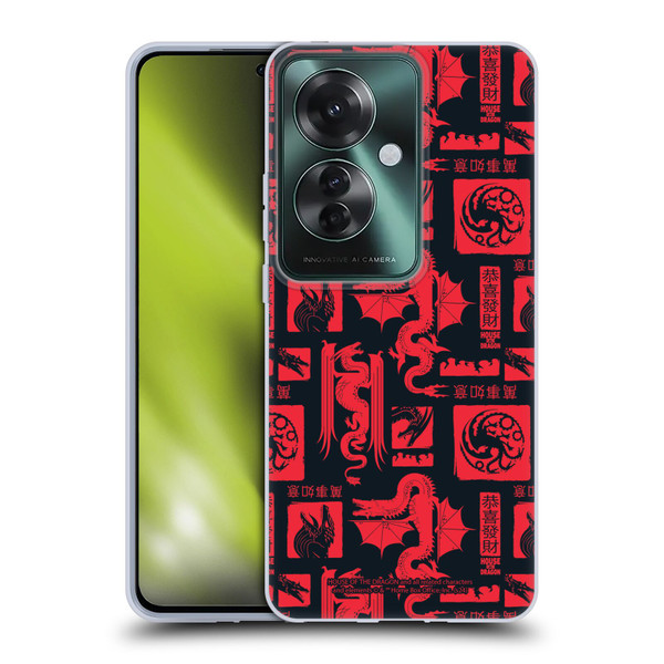 House Of The Dragon: Television Series Year Of The Dragon Logo Pattern Soft Gel Case for OPPO Reno11 F 5G / F25 Pro 5G