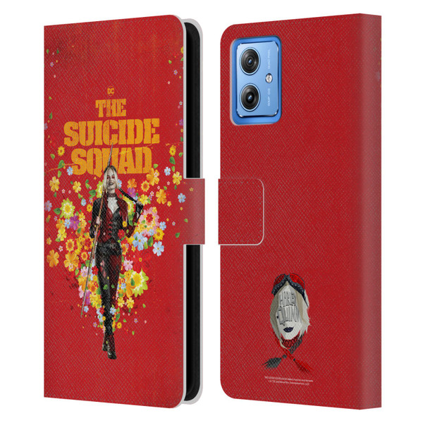 The Suicide Squad 2021 Character Poster Harley Quinn Leather Book Wallet Case Cover For Motorola Moto G54 5G