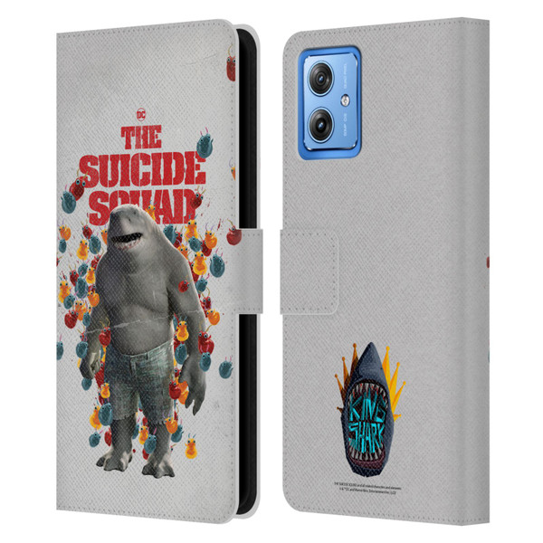 The Suicide Squad 2021 Character Poster King Shark Leather Book Wallet Case Cover For Motorola Moto G54 5G