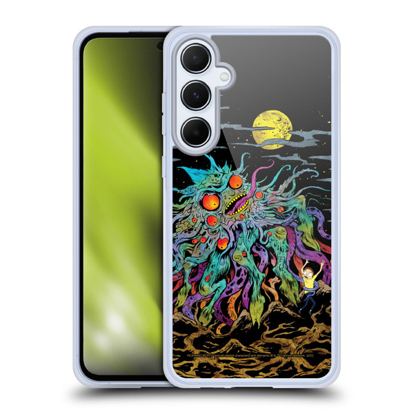 Rick And Morty Season 1 & 2 Graphics The Dunrick Horror Soft Gel Case for Samsung Galaxy A55 5G