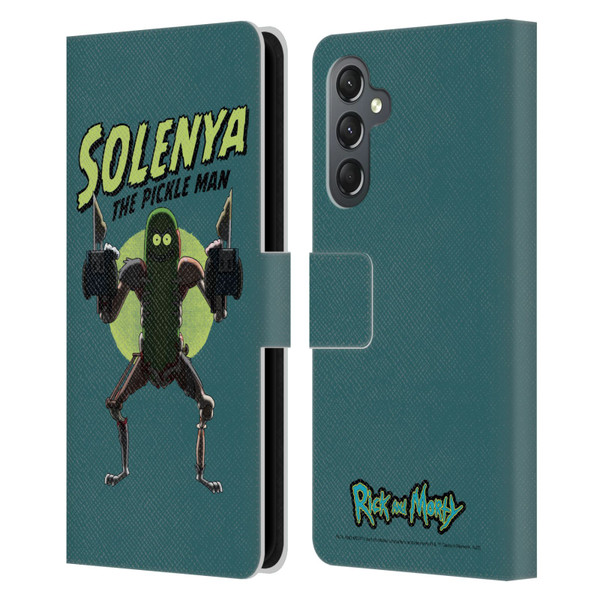 Rick And Morty Season 3 Character Art Pickle Rick Leather Book Wallet Case Cover For Samsung Galaxy A25 5G