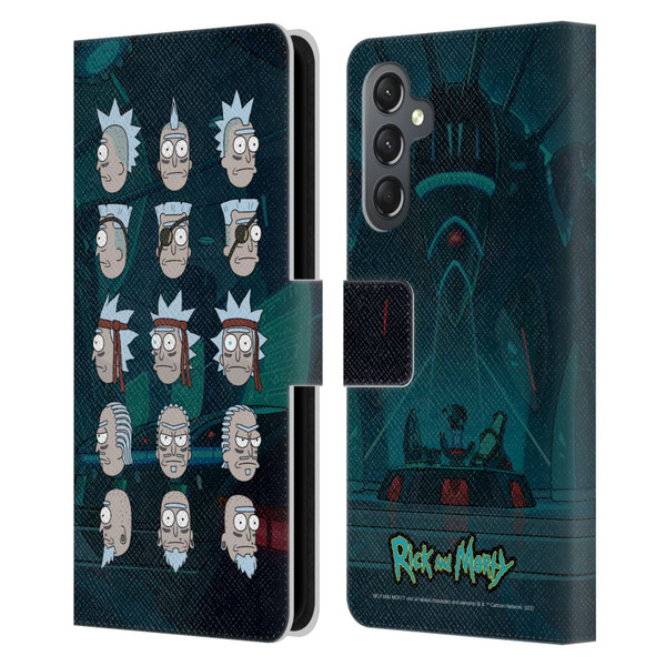 Rick And Morty Season 3 Character Art Seal Team Ricks Leather Book Wallet Case Cover For Samsung Galaxy A25 5G