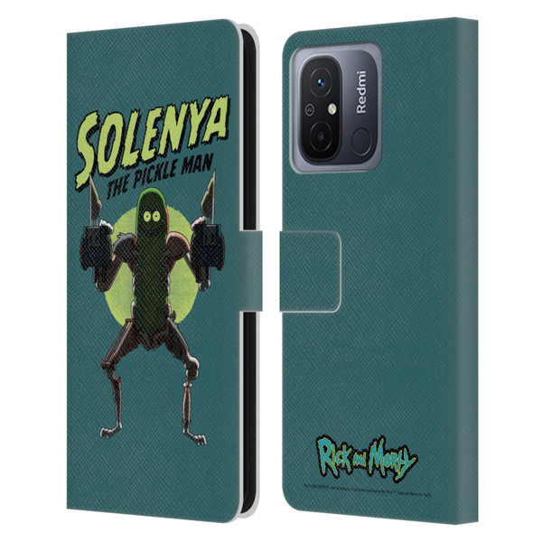 Rick And Morty Season 3 Character Art Pickle Rick Leather Book Wallet Case Cover For Xiaomi Redmi 12C