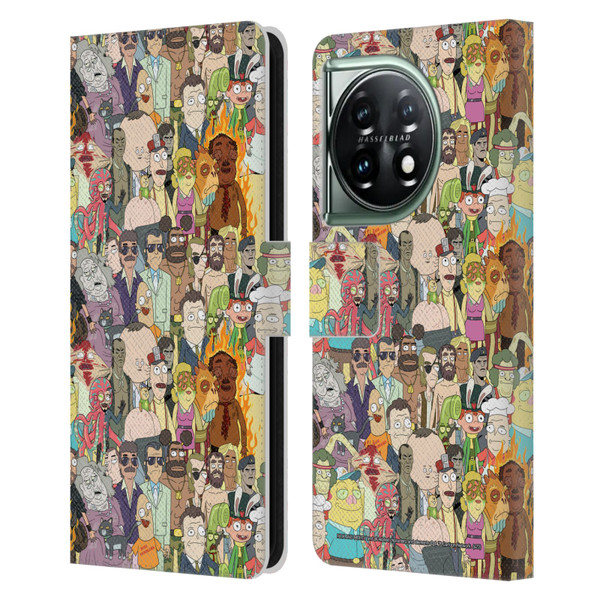 Rick And Morty Season 3 Graphics Interdimensional Space Cable Leather Book Wallet Case Cover For OnePlus 11 5G