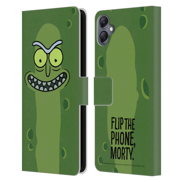 Rick And Morty Season 3 Graphics Pickle Rick Leather Book Wallet Case Cover For Samsung Galaxy A05
