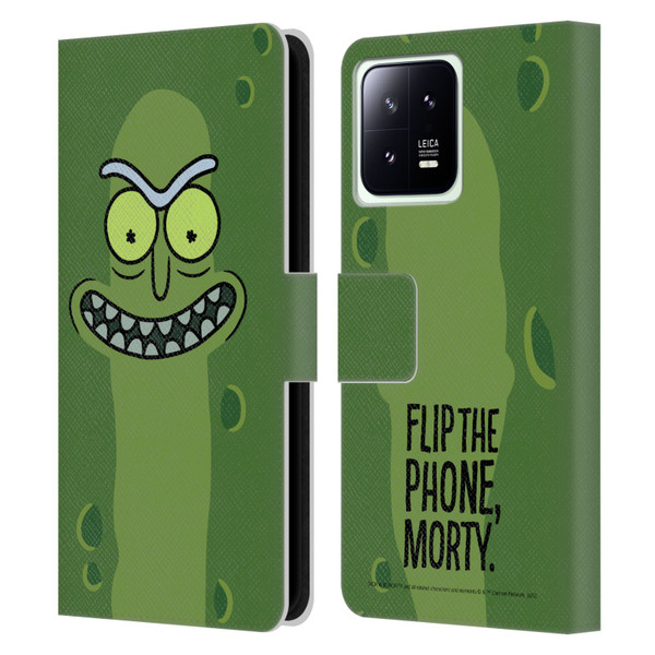 Rick And Morty Season 3 Graphics Pickle Rick Leather Book Wallet Case Cover For Xiaomi 13 5G