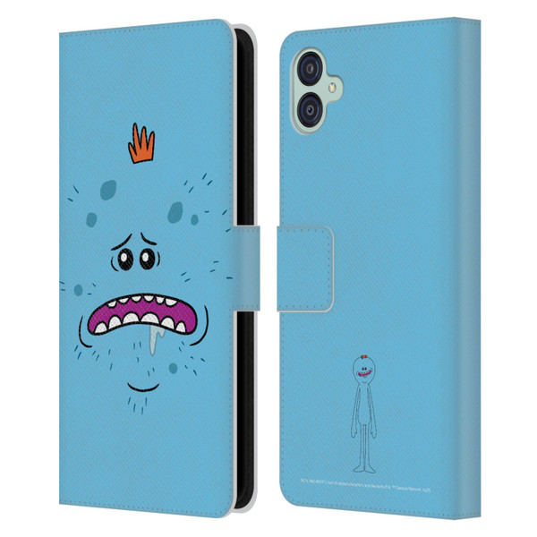 Rick And Morty Season 4 Graphics Mr. Meeseeks Leather Book Wallet Case Cover For Samsung Galaxy M04 5G / A04e