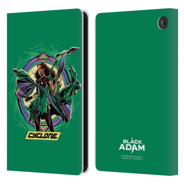 Black Adam Graphics Cyclone Leather Book Wallet Case Cover For Amazon Fire 7 2022