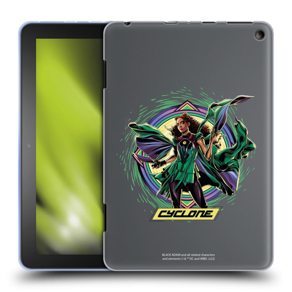 Black Adam Graphics Cyclone Soft Gel Case for Amazon Fire HD 8/Fire HD 8 Plus 2020