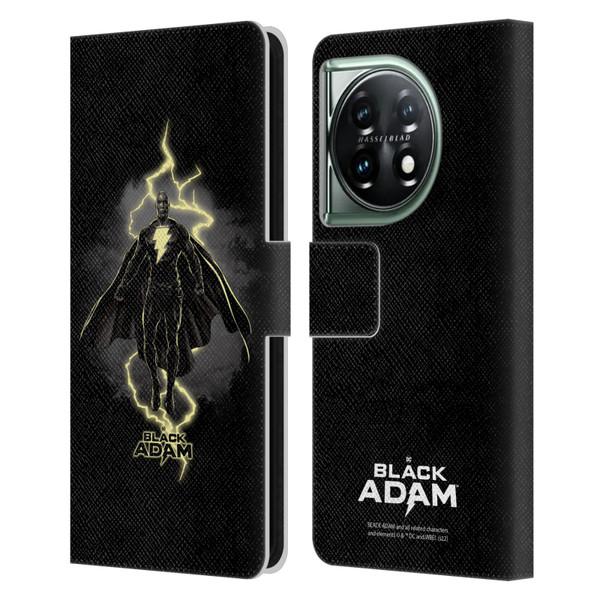 Black Adam Graphics Lightning Leather Book Wallet Case Cover For OnePlus 11 5G