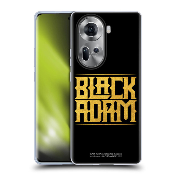 Black Adam Graphics Logotype Soft Gel Case for OPPO Reno11