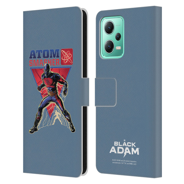 Black Adam Graphics Atom Smasher Leather Book Wallet Case Cover For Xiaomi Redmi Note 12 5G