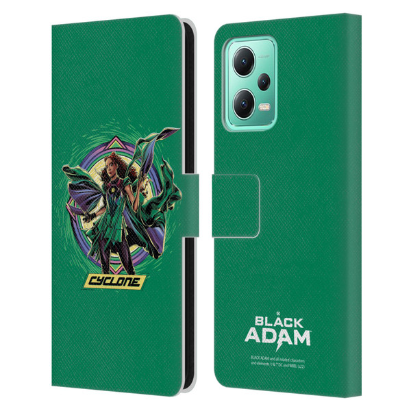 Black Adam Graphics Cyclone Leather Book Wallet Case Cover For Xiaomi Redmi Note 12 5G