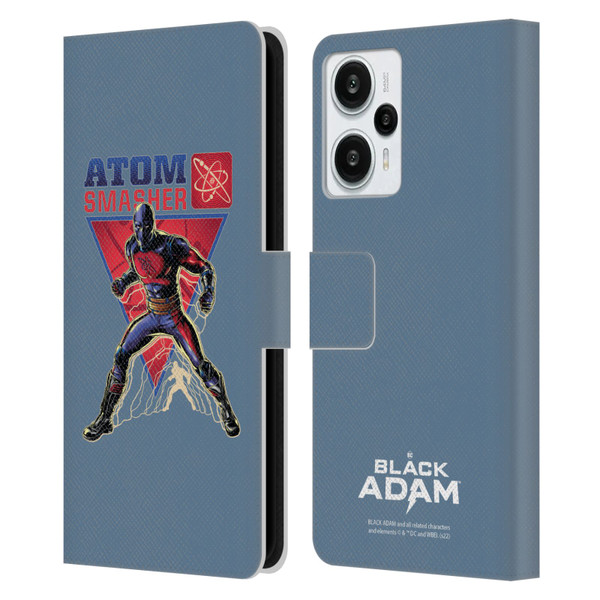 Black Adam Graphics Atom Smasher Leather Book Wallet Case Cover For Xiaomi Redmi Note 12T