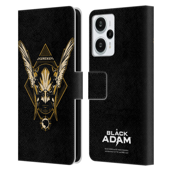 Black Adam Graphics Hawkman Leather Book Wallet Case Cover For Xiaomi Redmi Note 12T