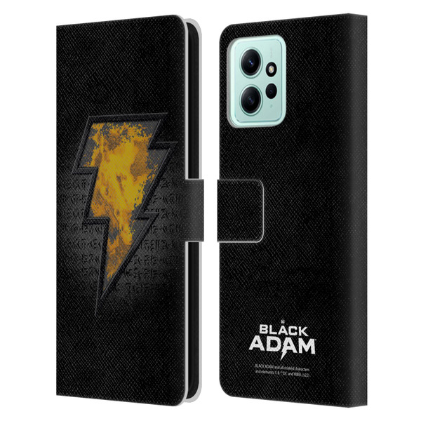 Black Adam Graphics Icon Leather Book Wallet Case Cover For Xiaomi Redmi 12