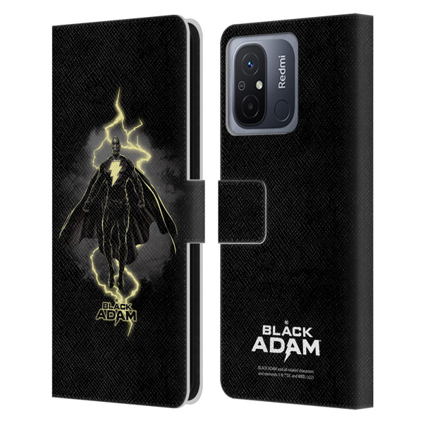 Black Adam Graphics Lightning Leather Book Wallet Case Cover For Xiaomi Redmi 12C