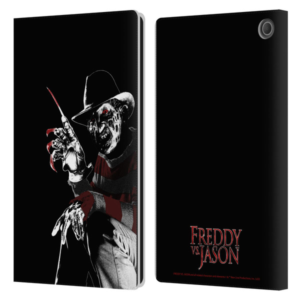 Freddy VS. Jason Graphics Freddy Leather Book Wallet Case Cover For Amazon Fire Max 11 2023